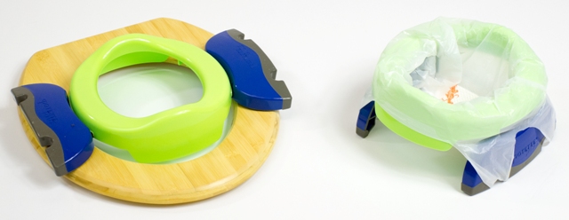 Pot Potette Plus vert en pot nomade et réducteur de toilettes