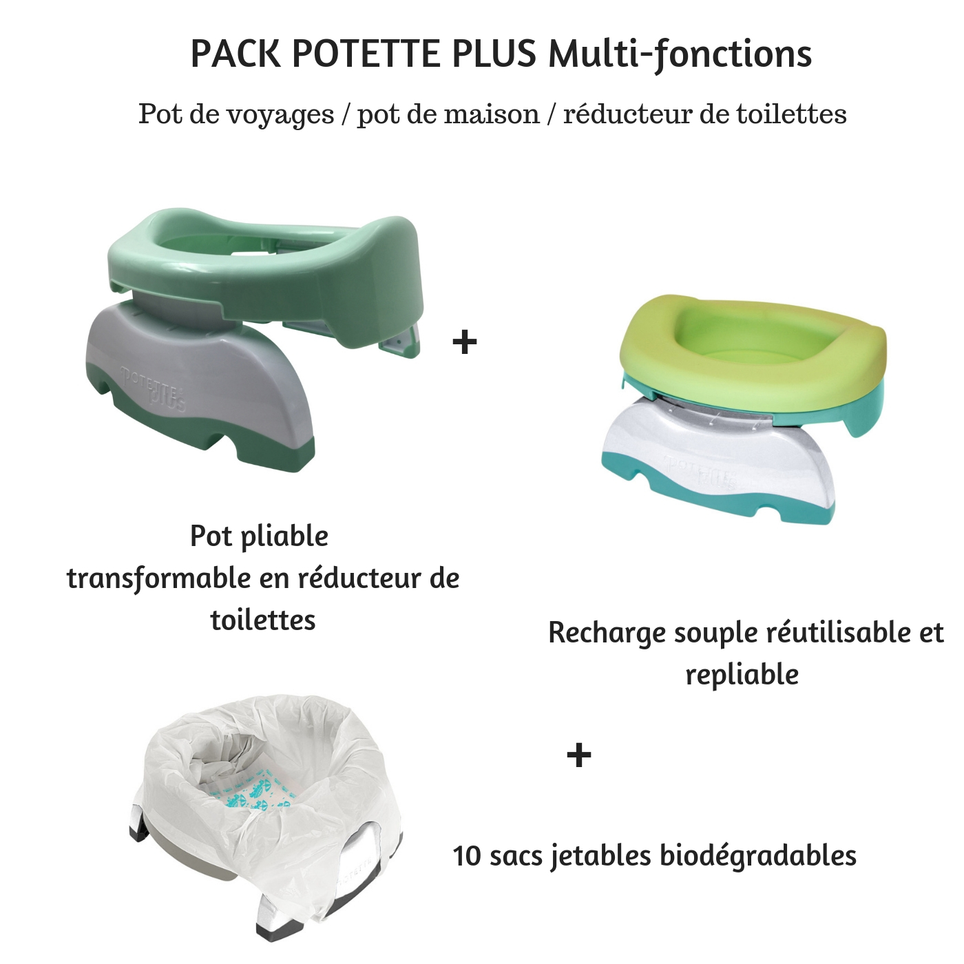 POT DE VOYAGE ET REDUCTEURE – ADAPTABLE A TOUTES LES CUVETTES